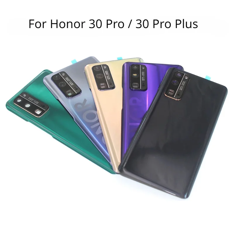 

Заднее стекло для Huawei Honor 30 Pro Крышка батарейного отсека задняя крышка для Honor 30 Pro + Корпус с объективом камеры