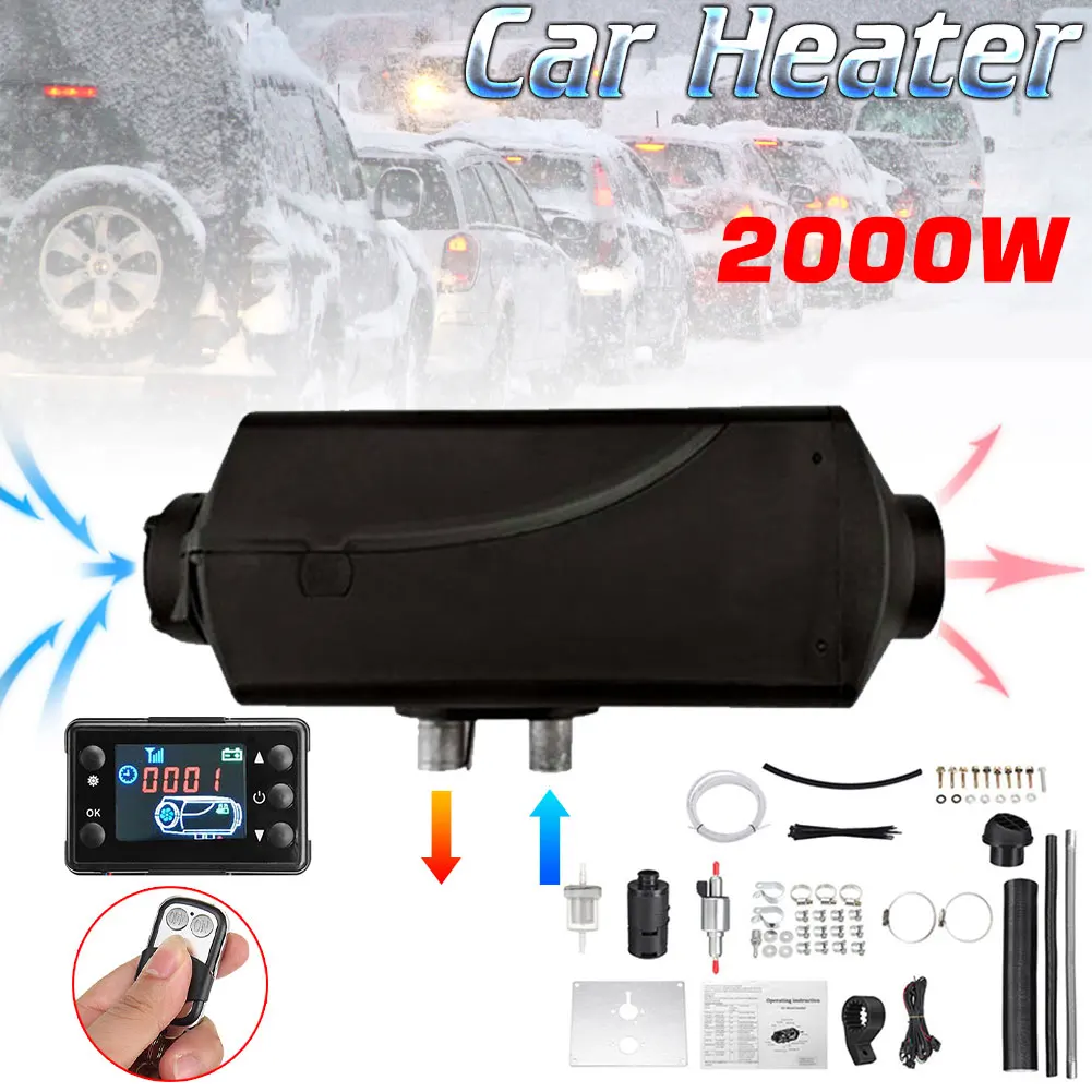 

24V/12V 8KW Air Diesel Heater with LCD Remote Control 2KW/5KW Diesel Fuel Heater LCD Hole For Car Bus Trucks Motor-Homes Boats