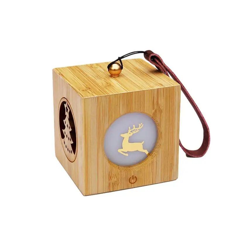 

Рождественская Подвесная лампа, деревянная подвесная Ночная лампа с регулируемой яркостью и встроенным аккумулятором, комнатное ярдовое д...