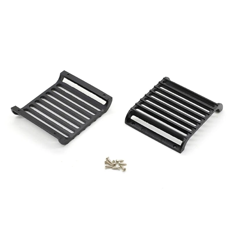 

2 Pcs Metal Front LED Headlight Cover Guard Grille for Toy Car Assembly
