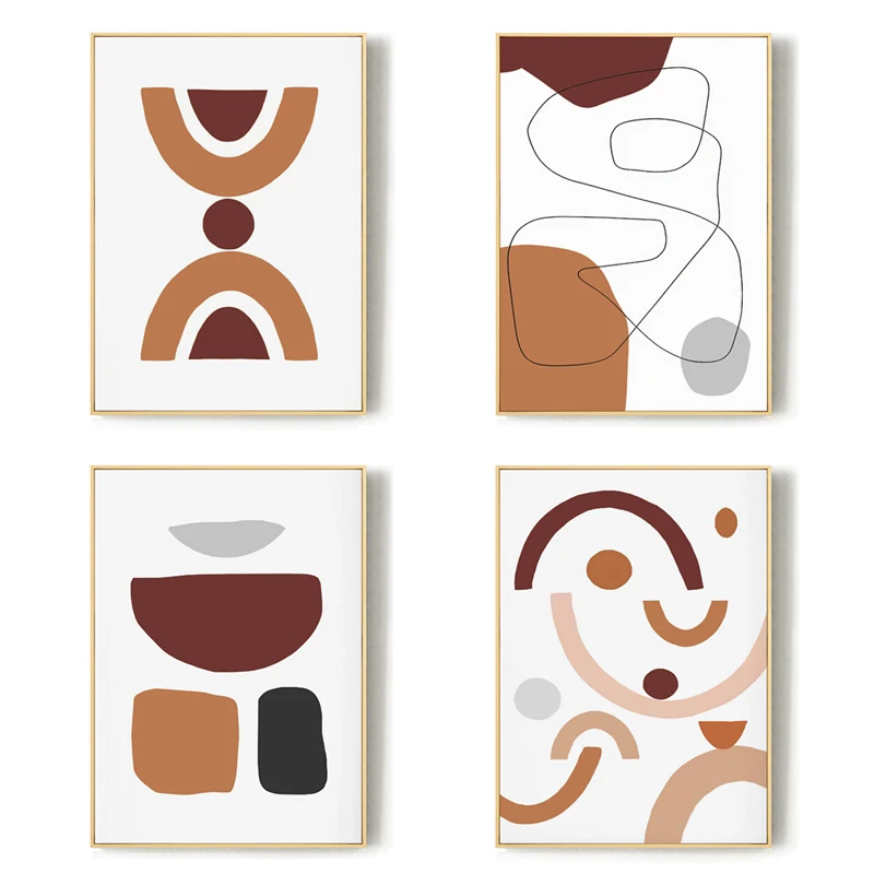 

Abstract Color Block Canvas Painting Irregular Geometry Line Posters and Prints Nordic Art Wall Decoration Picture for Bedroom