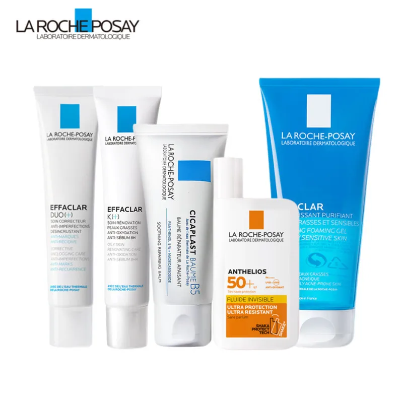 

1PCS La Roche Posay /Effaclar DUO/K+ Purifying Foaming Gel Cleanser/ Sunscreen/ B5 Cream Mild Soothing Oil Control For Acne Skin
