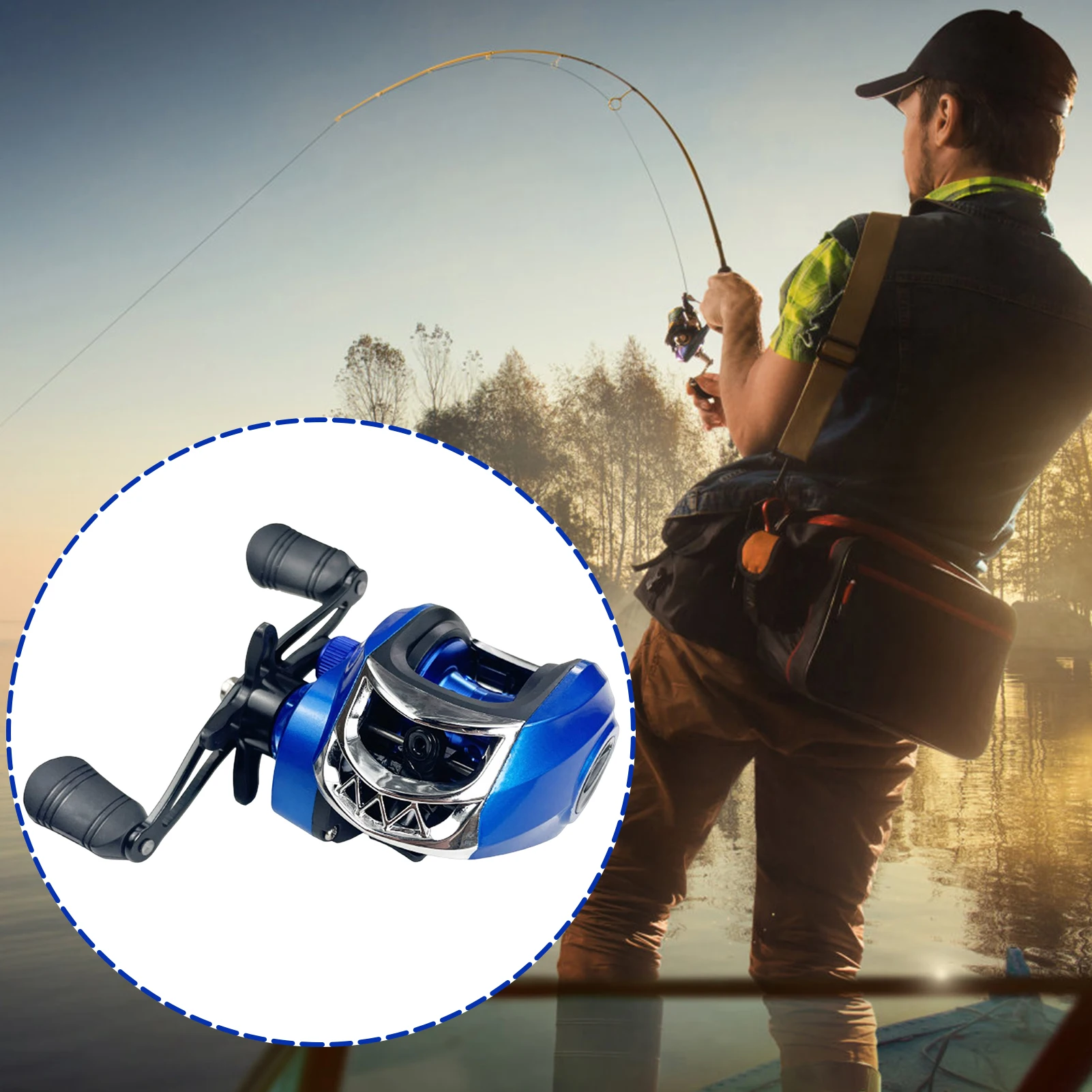 Magnetic Braking System Compact Design Baitcaster Fishing Reel Conventional Reel For Catfish