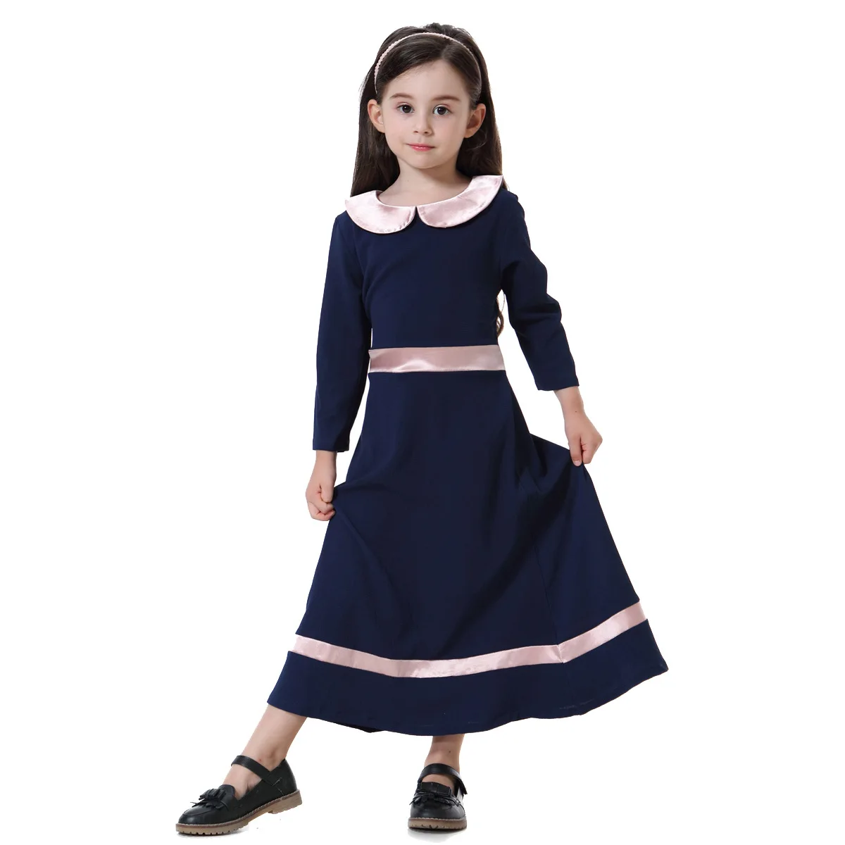 2022 New Long Muslim Dress For Girl Clothing Isamic Children Abaya Dress For Muslim Girl Fashion Ramadan Abaya Kids