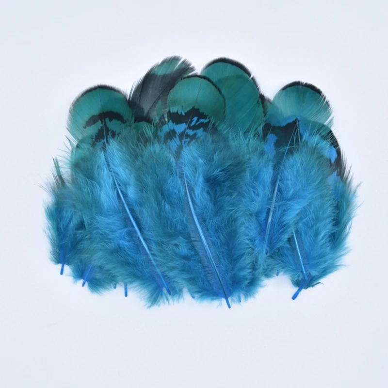 Маленькие перья фазана для рукоделия аксессуары синее перо курицы изготовления