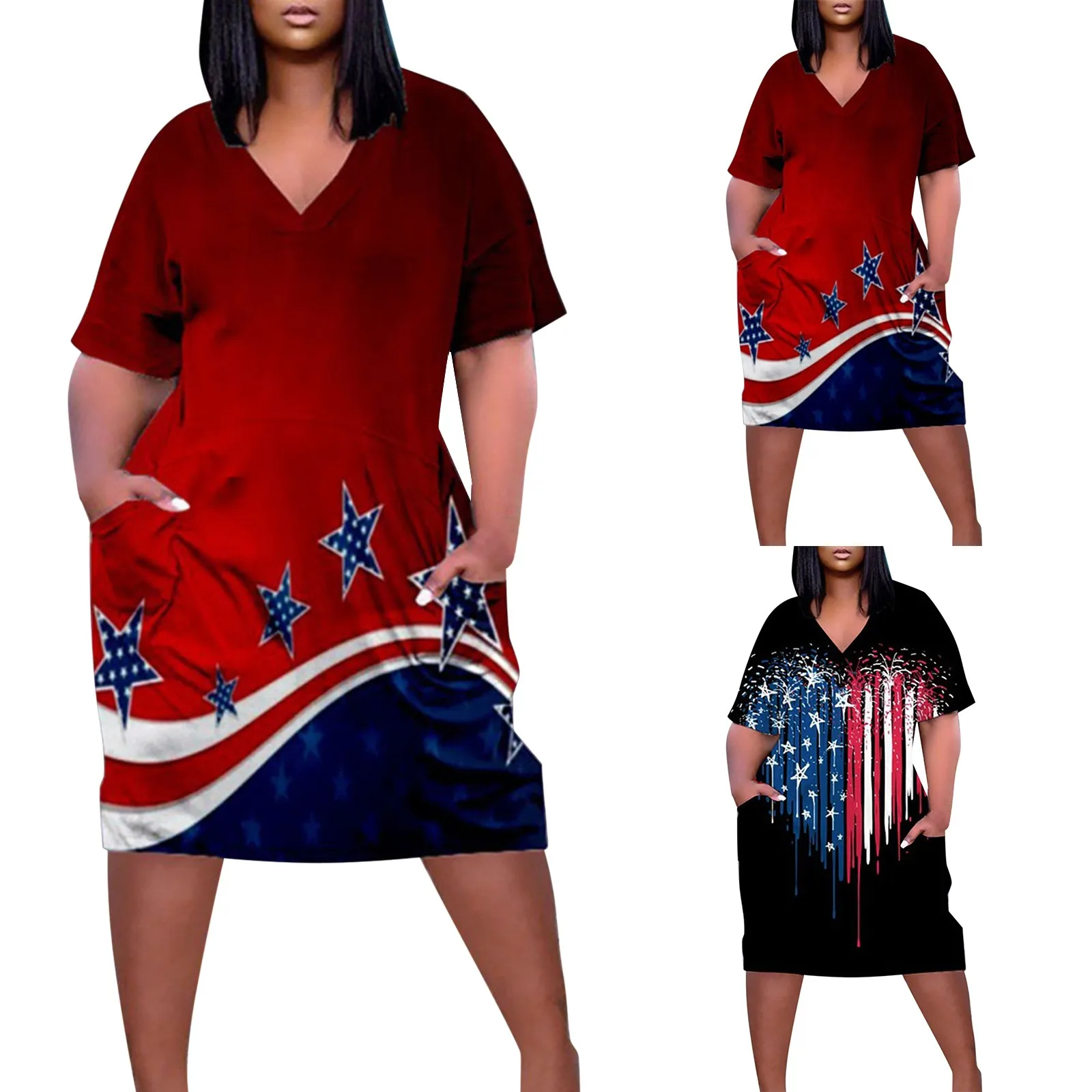 

Женское платье-рубашка с V-образным вырезом