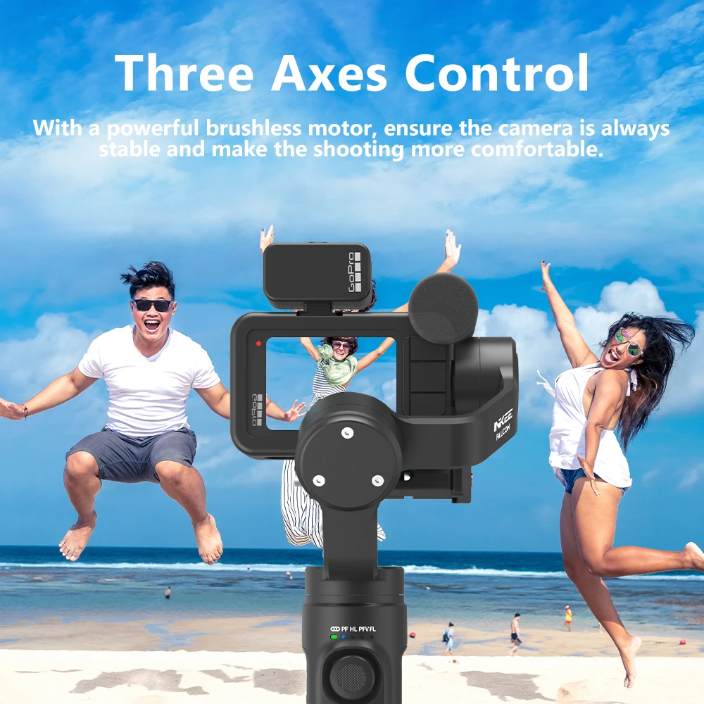 

INKEE FALCON Plus 3-Axis Handheld Action Camera Gimbal Stabilizer Wireless Control for GoPro Cameras/ OSMO Insta360 Anti-Shake