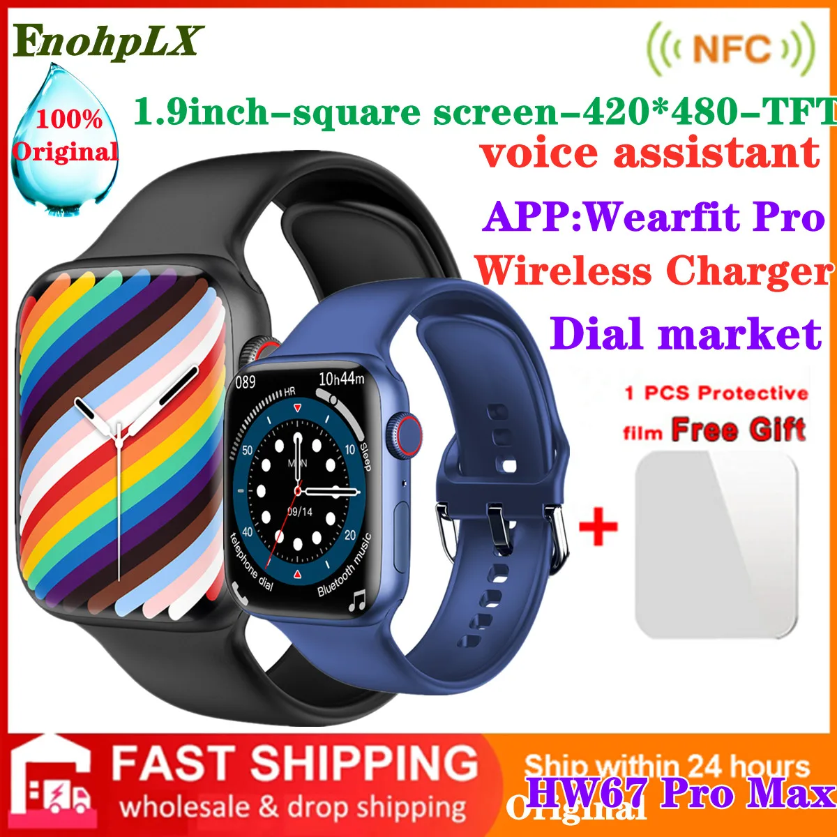 2022 New HW67 Pro Max Smartwatch Men 1.9" 420*480 18 Local Watchface Bluetooth-call Women Smart Watch PK Dt100 W37 W27