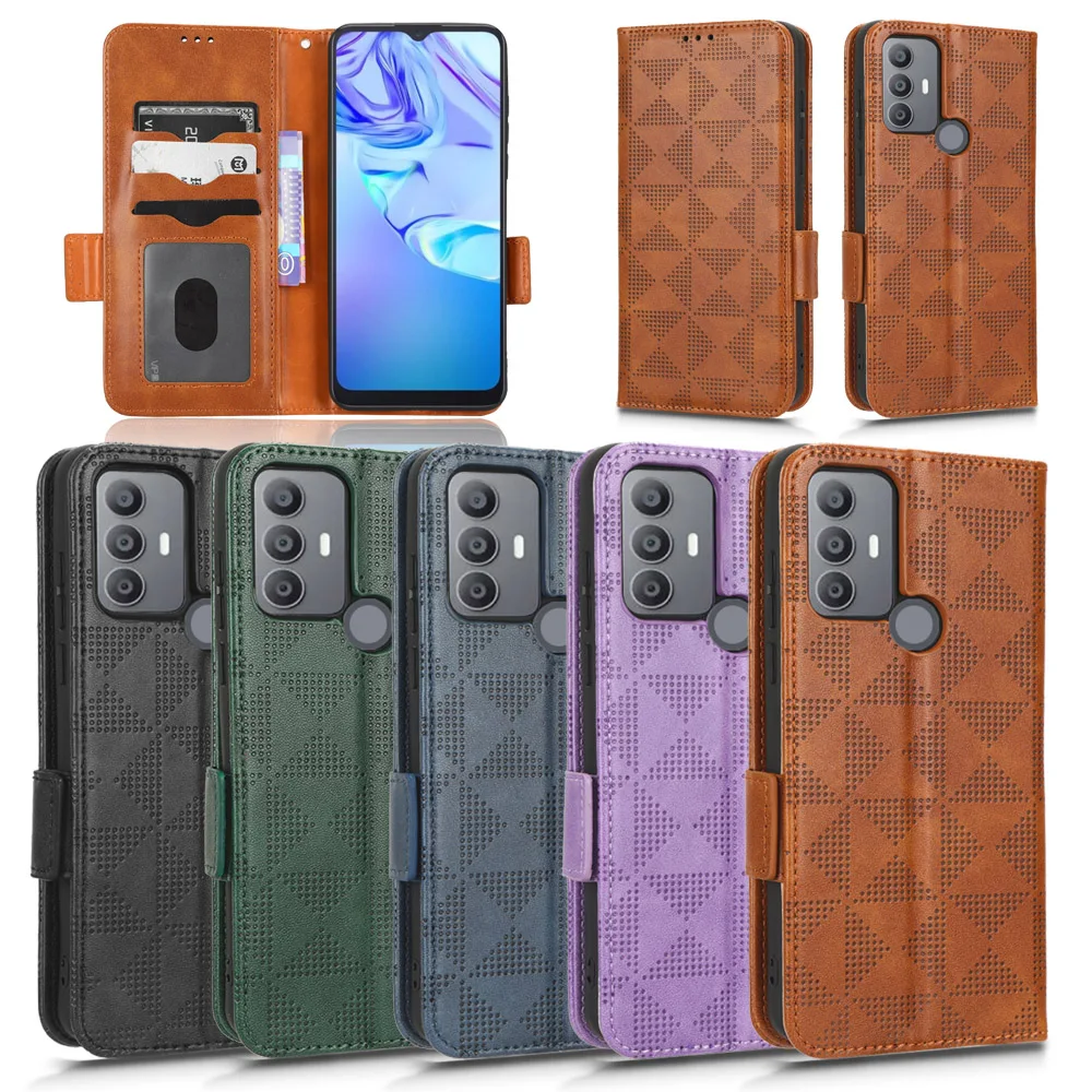 

Для TCL 30E 30SE 305 306 роскошный флип-бумажник с магнитной адсорбцией чехол для TCL 30 E 30 SE TCL30E TCL30SE из искусственной кожи чехол