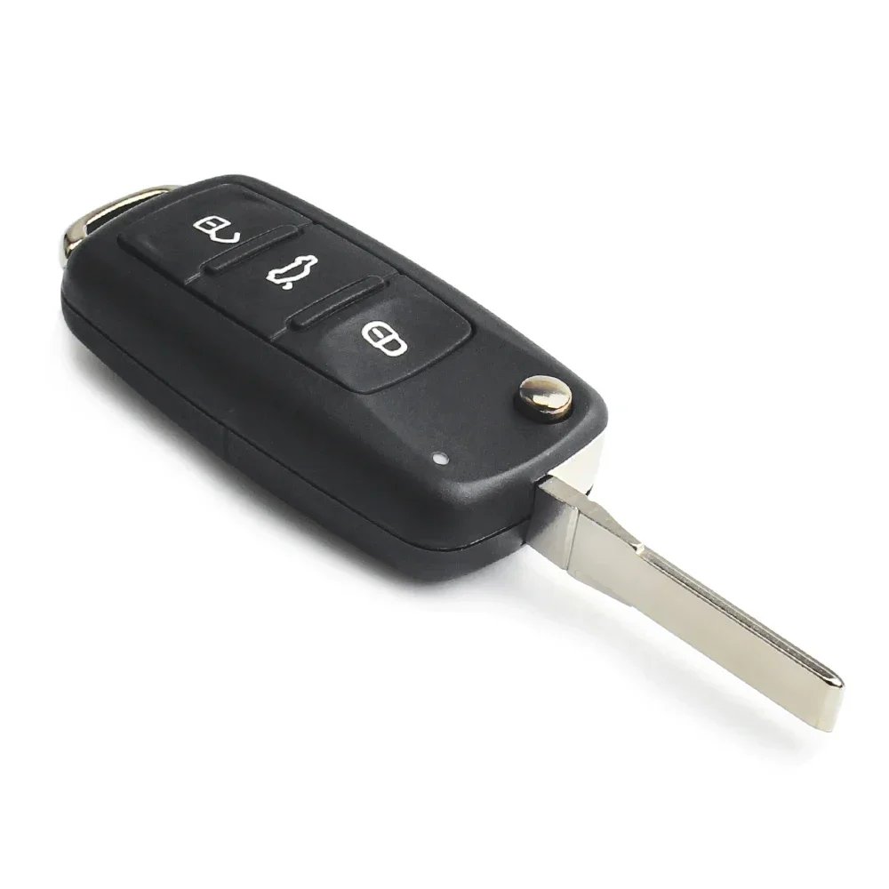 KEYYOU 2/3BTN флип-чехол для автомобильного ключа VW Volkswagen Golf Mk6 Tiguan Polo Passat CC SEAT с режущим