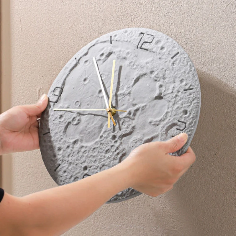 Настенные часы Moon круглые бесшумные художественные элегантные домашние