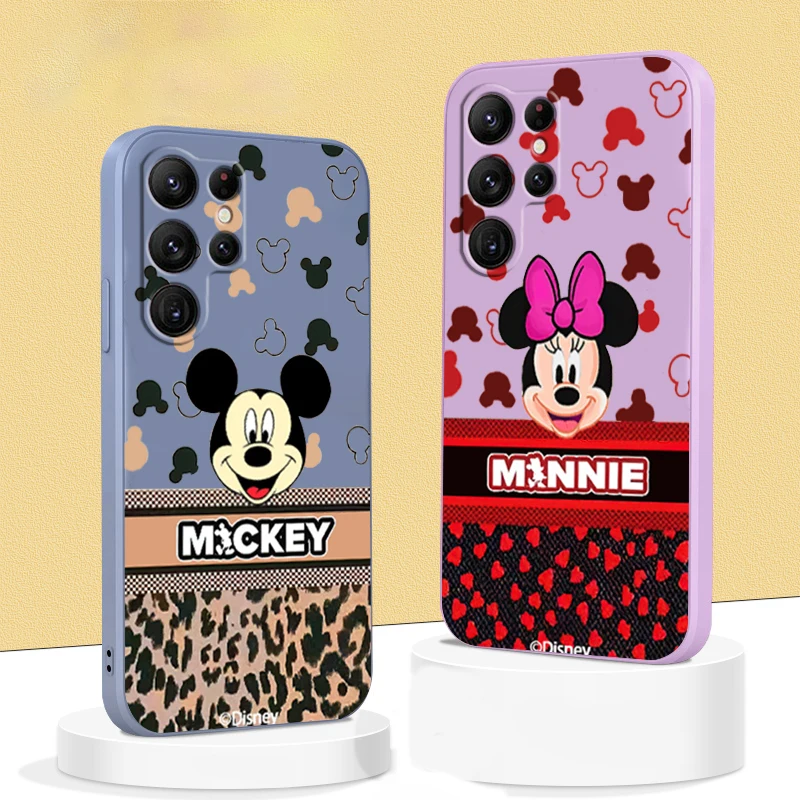 

Liquid Rope Funda Disney Mickey Minnie Art Phone Case For Samsung Galaxy S22 S21 S20 FE S10 Note 20 10 Plus Lite Ultra 5G