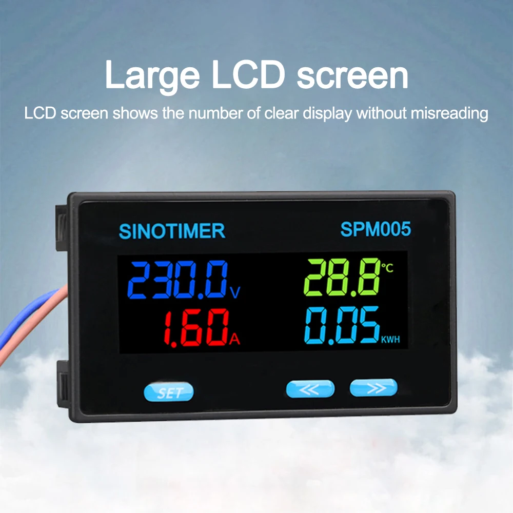 

Digital Multimeter AC60-300V LCD Display Digital Current Voltage Power Energy Ammeter Voltmeter with Current Transformer CT