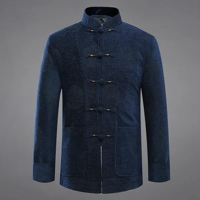 Мужская куртка в китайском стиле для мужчин среднего и пожилого возраста