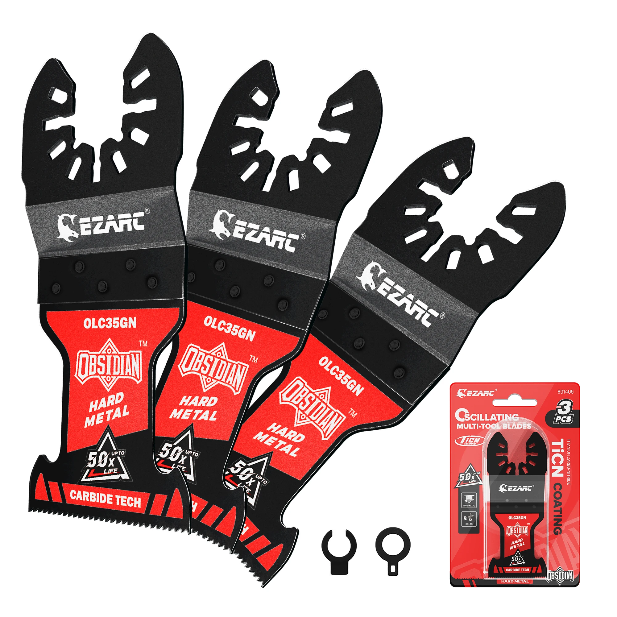 

3 шт., осциллирующие пилы из карбида обсидиана, быстросъемные универсальные лезвия для гвоздей из твердого металла, винты, болты, режущие инструменты