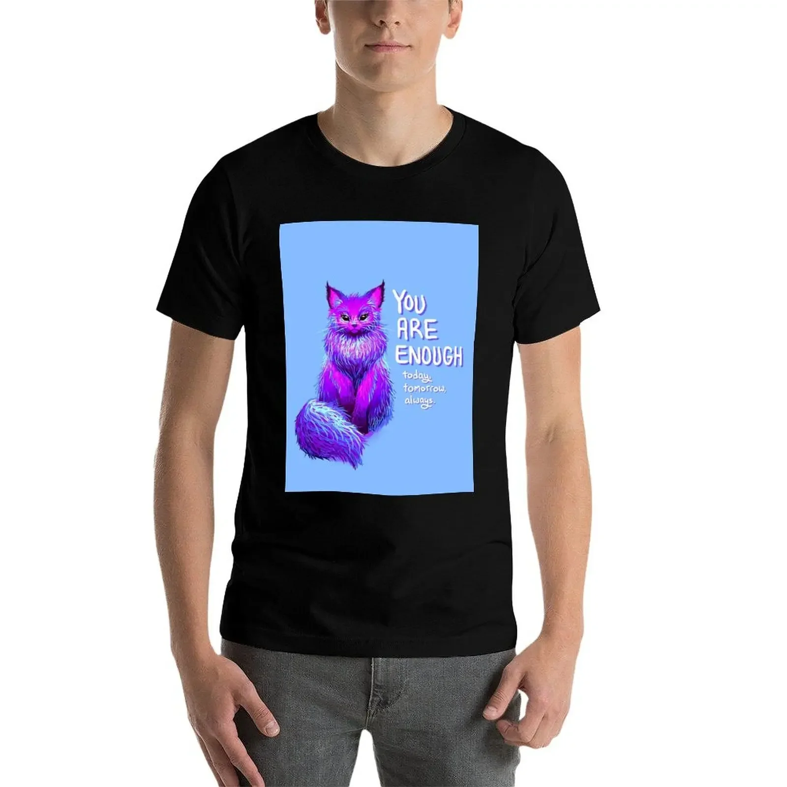 Футболка YOU ARE ENOUGH Magical Maine Coon Cat рубашка на заказ летняя одежда мужская с