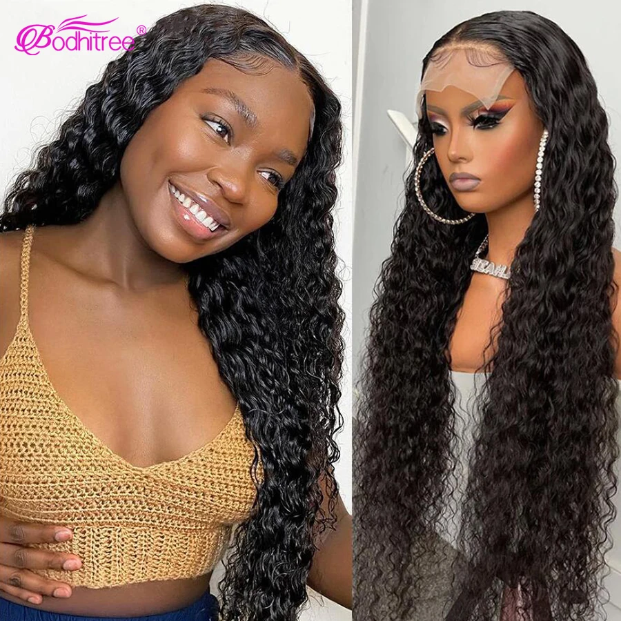 

HD Transparent 5x5 Lace Closure Deep Wave Wig Peruvian Deep Curly Human Hair Wig For Women 4X4 Deep Water Wave Lace Closure Wig