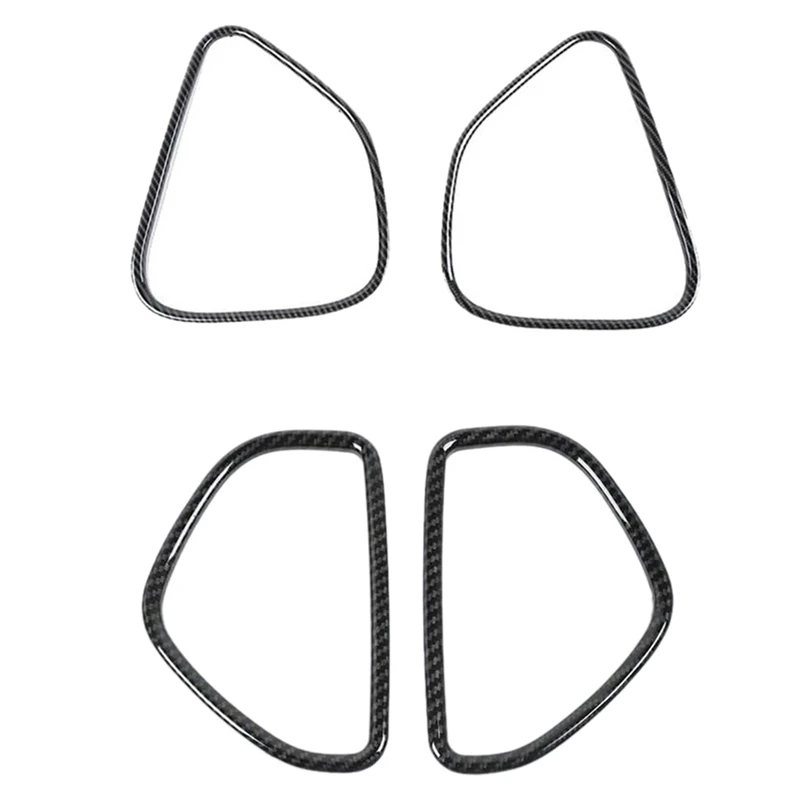 

For Dodge Charger 2011-2022 Carbon Fiber Car Door Speaker Decoration Cover Trim Frame Sticker Interior Accessories,4PCS