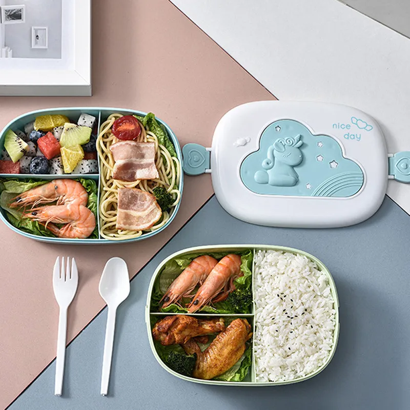 

Cute Lunch Box For Kids With Compartments Bento Box Children School Office Outdoor Camping Picnic Portable Food Container