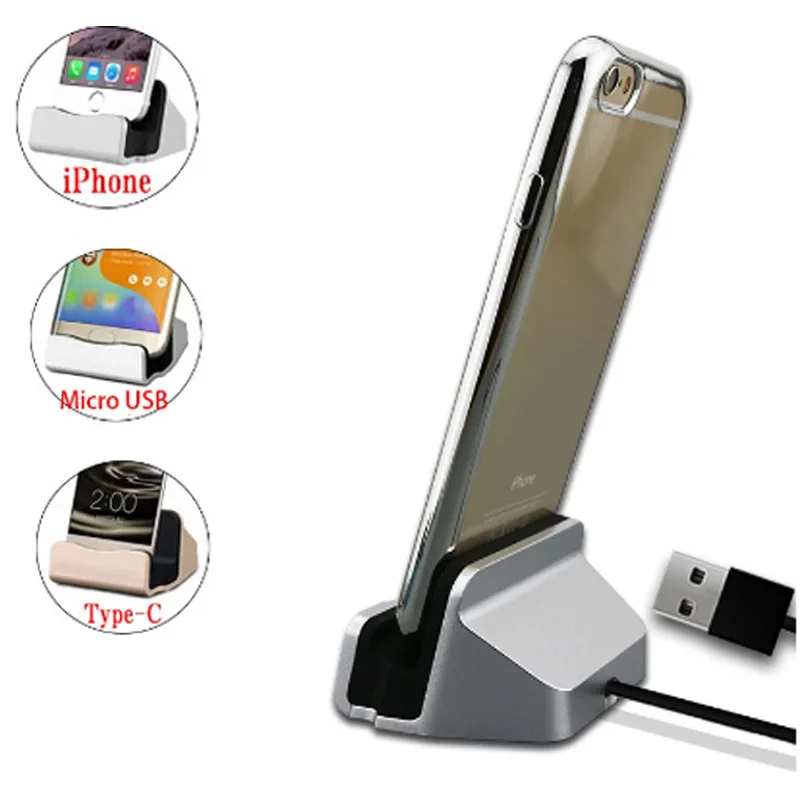 

Docking Station Charger For Samsung Galaxy A52 Huawei Y6 Android Type C Micro USB Desktop Charging Port Cradle Dock Stand Holder