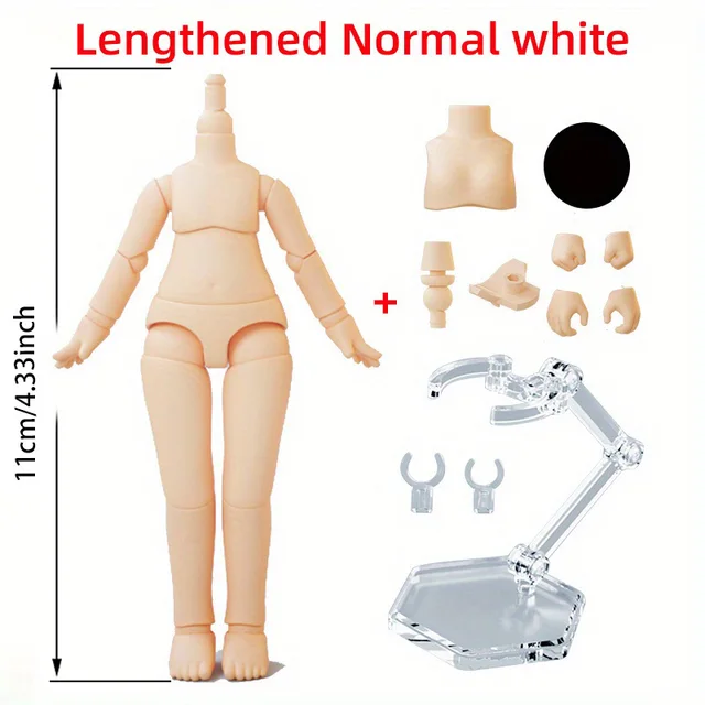 20cm 21cm Ymy Doll Body, Doll Head Accessories, 1/6 Doll Body Girl