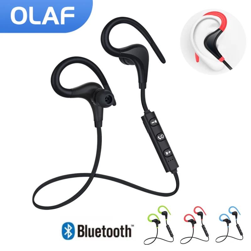 

Olaf Wireless Bluetooth Headphones Earhook Stereo Earphones Music Sport Entertainment Headset For Xiaomi Huawei Mobile phone