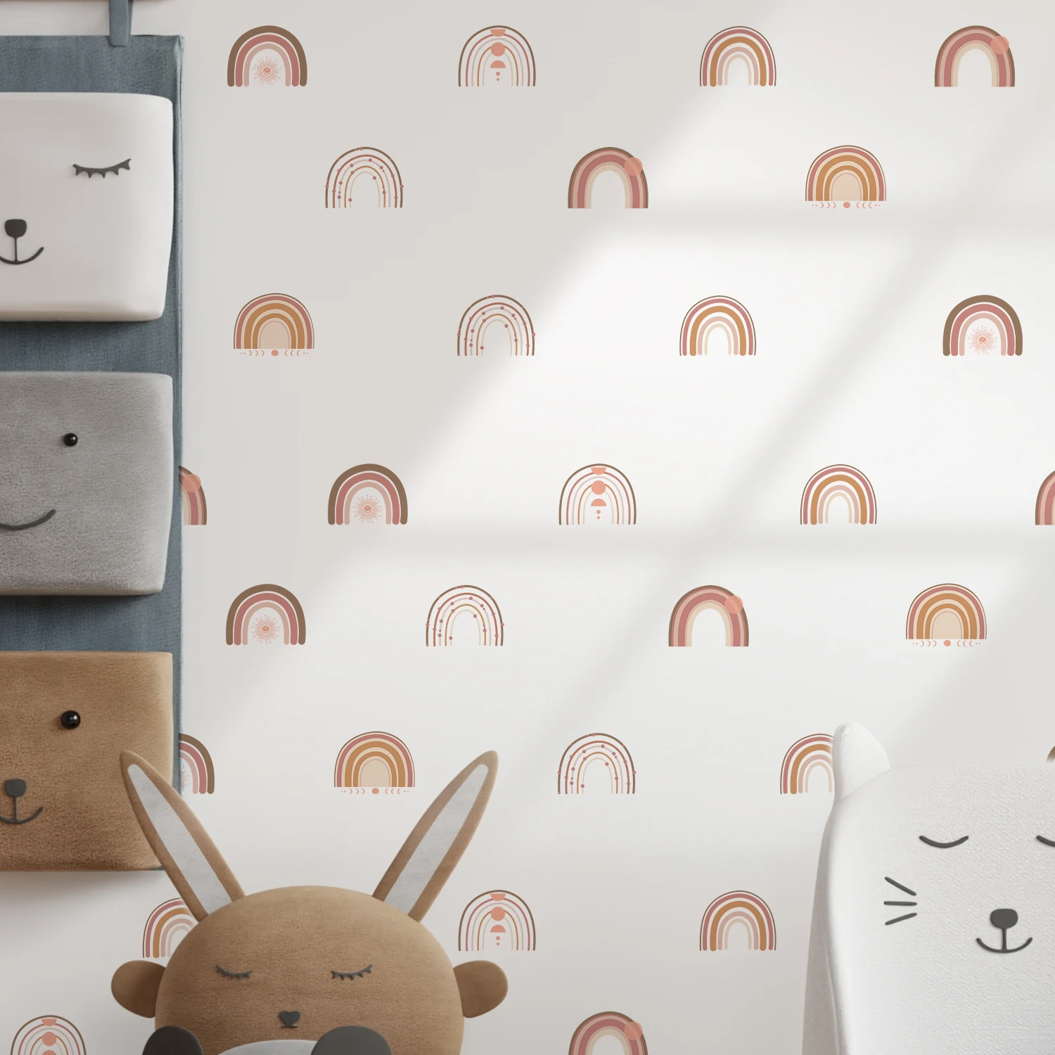 

Funlife® Sun with Geometric Rainbow Wall Decals Girl's Bedroom Nursery Room Kids Room Home Decor