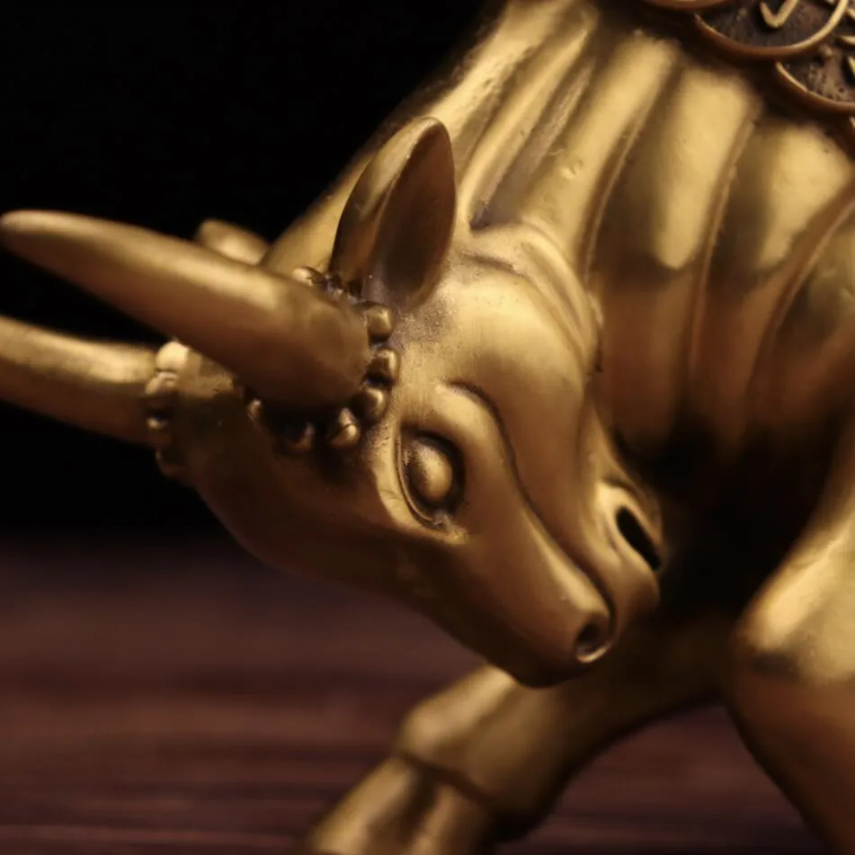 Seiko brass recruit wealth Ingots cow crafts statue