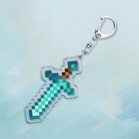 Пиксельные брелки из цинкового сплава