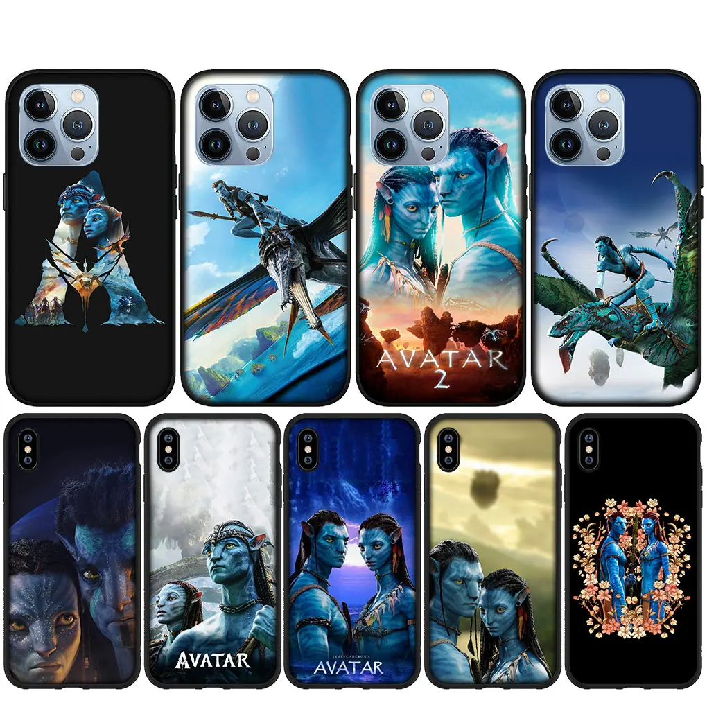 Мягкий чехол Аватар The Way of Water 2 для iPhone 16 15 14 Plus 13 12 Mini 11 Pro Max XS X XR + телефона