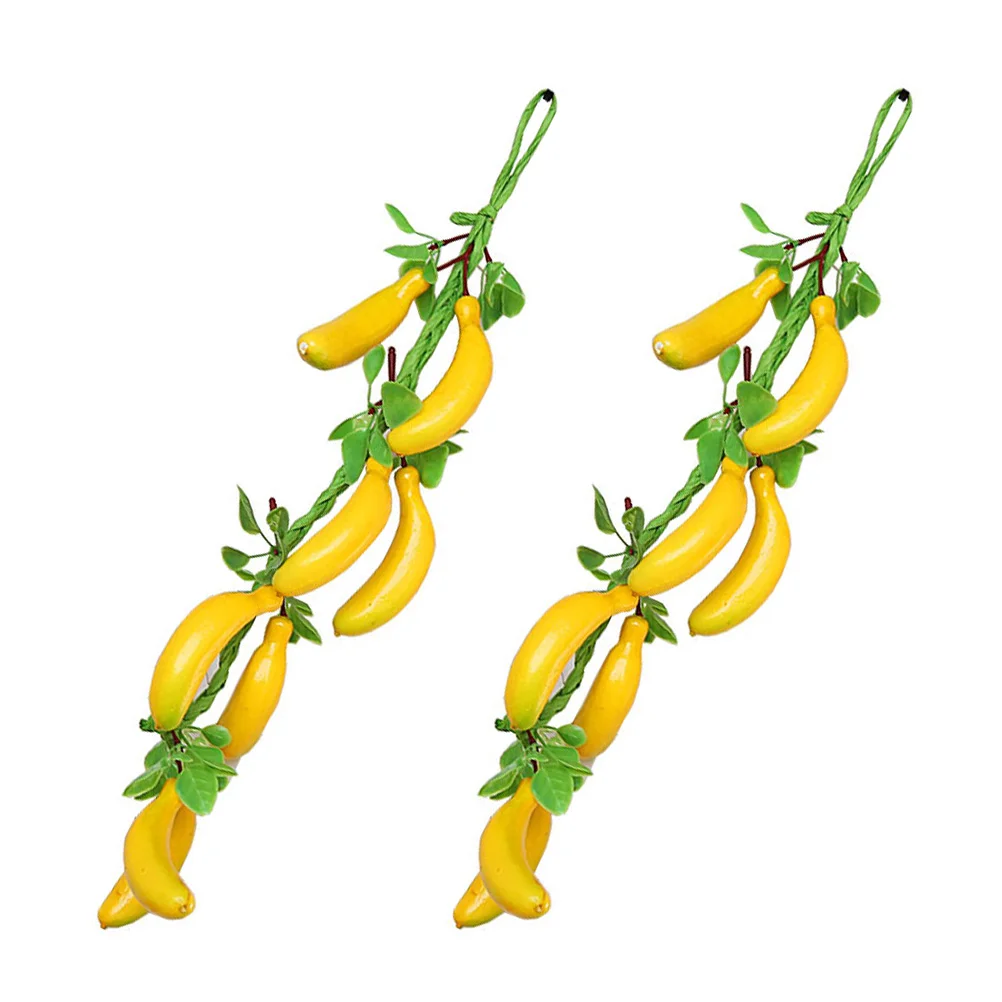 

Banana Fruit Artificial Fake Photography Food Kitchen Play Pretend Mini Model Props Cognitive Realistic Yellow Kids Faux Plant
