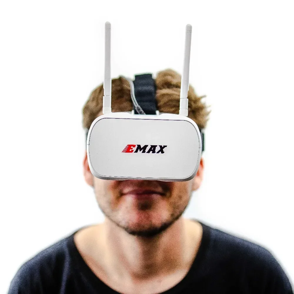 Фото Очки FPV Emax 5.8G 48CH Tinyhawk Diversity с 4.3-дюймовым экраном, двойными антеннами для радиоуправляемых моделей №3