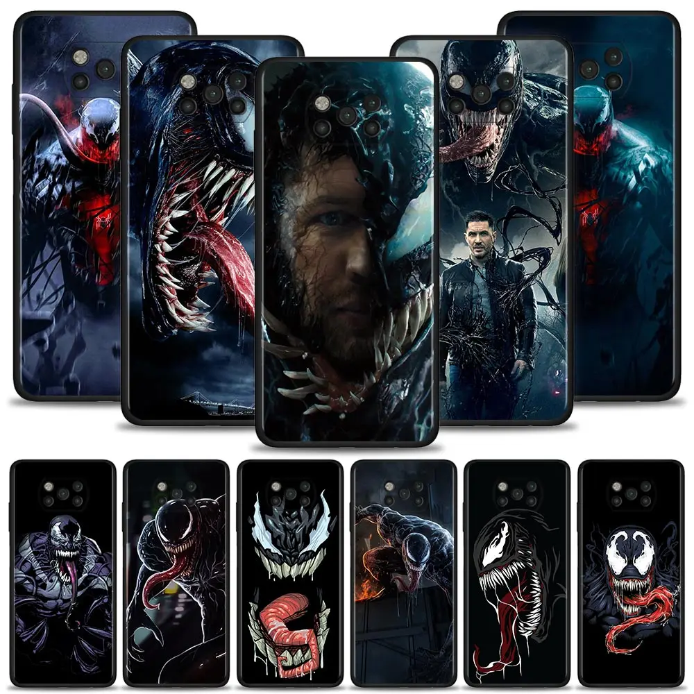 

Marvel Venom Logo For Xiaomi Poco X3 NFC F3 GT M3 M4 pro Pocophone F1 for Mi 11 Lite 11T 10T Pro 9T Note 10 10Lite TPU Case