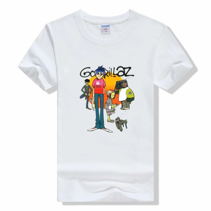 Модные мужские футболки с музыкальной группой Gorillaz Crazy Demon Days из чистого хлопка