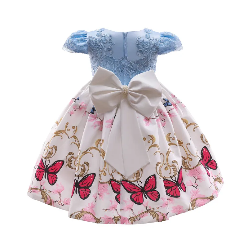 

Flower Girl Party Wedding Gown Butterfly Princess Dress for Girls Baby Clothes Children Floral Formal Dresses Kids Clothing