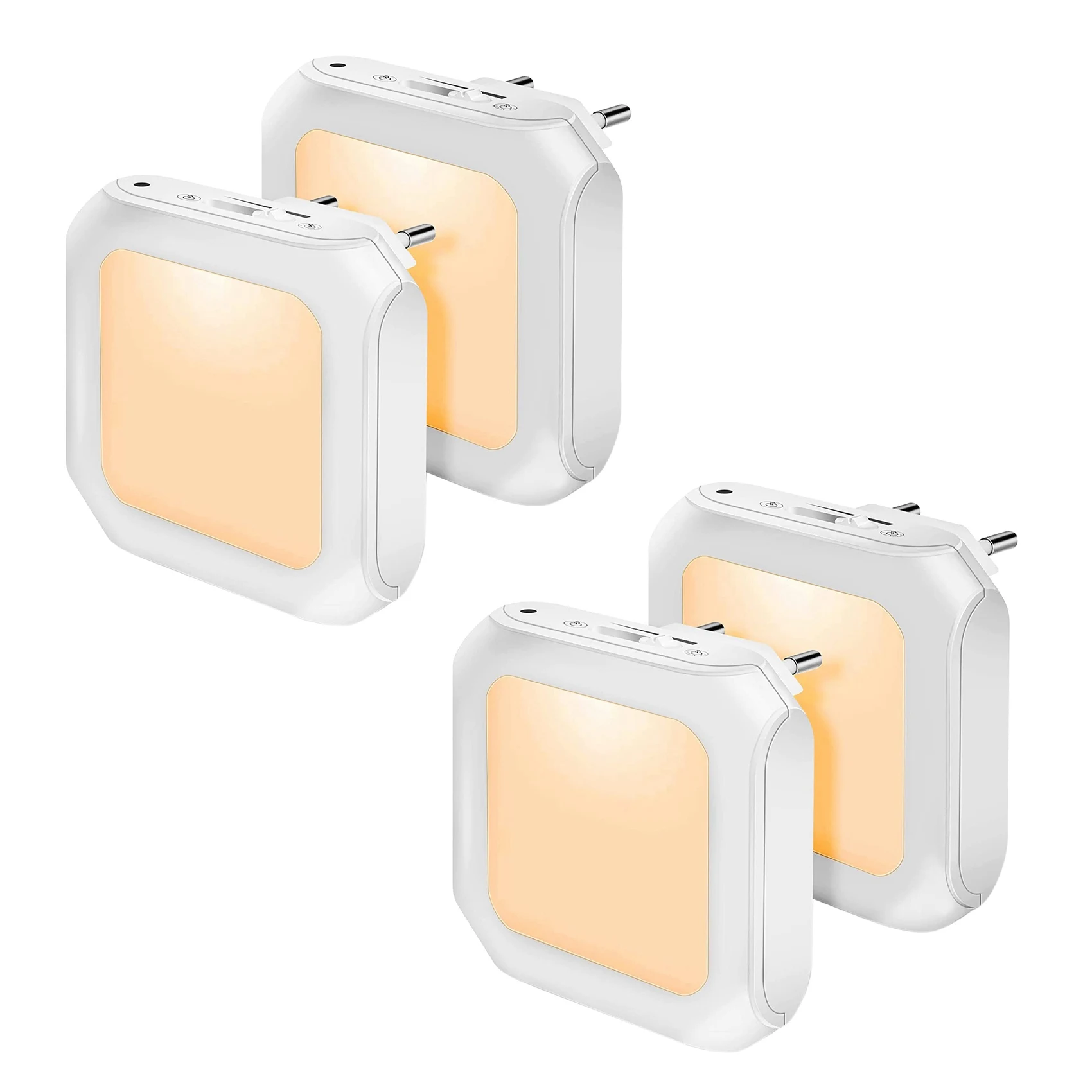 

2X LED Night Light Children Night Light Socket with Twilight Sensor Brightness Infinitely Adjustable Bedroom Warm White