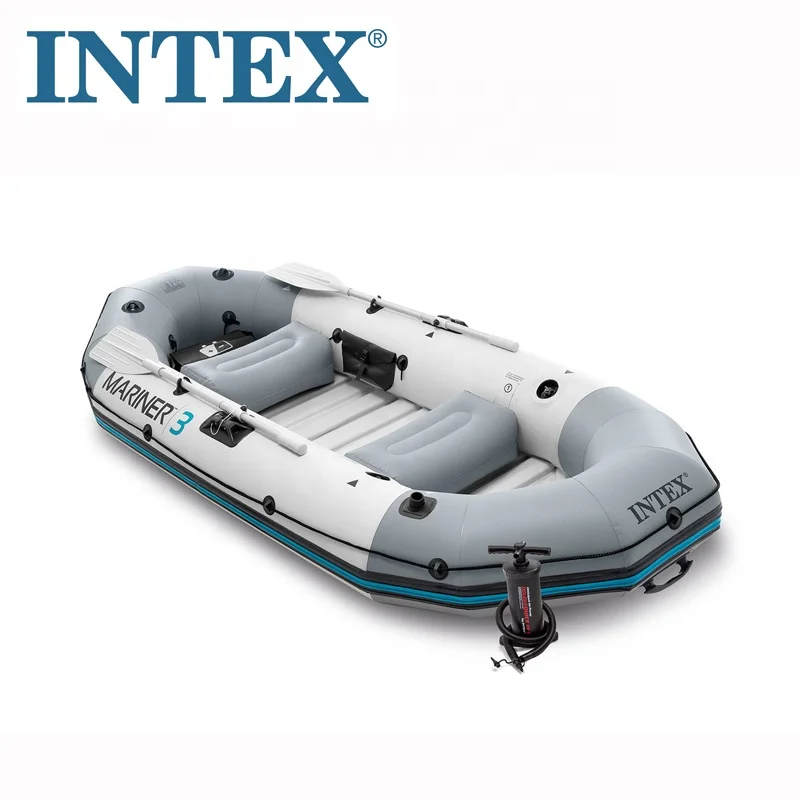 

Original Intex 68373 MARINER 3 BOAT SET Kayak Gonflable Inflatable Rowing Fishing Pontoon Boat Canoe