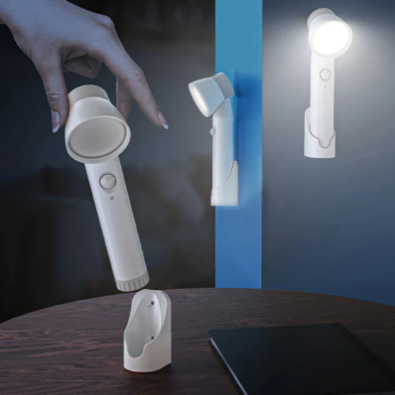 

Motion Sensor LED Night Light Mini Portable Flashlight Cabinet Wall Lamp USB Rechargeable Bedside Automatic Lamp Night Light