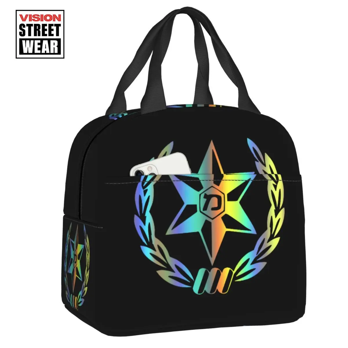 

2023 New Israel Police Force Insulated Lunch Tote Bag For Women Portable Thermal Cooler Food Lunch Box Work School Travel