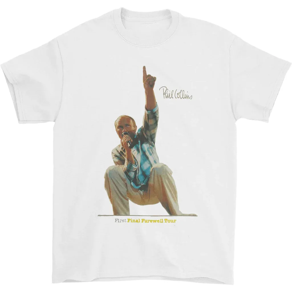 Фил Коллинз Первый финал попрощайтесь тур Классическая подписанная белая