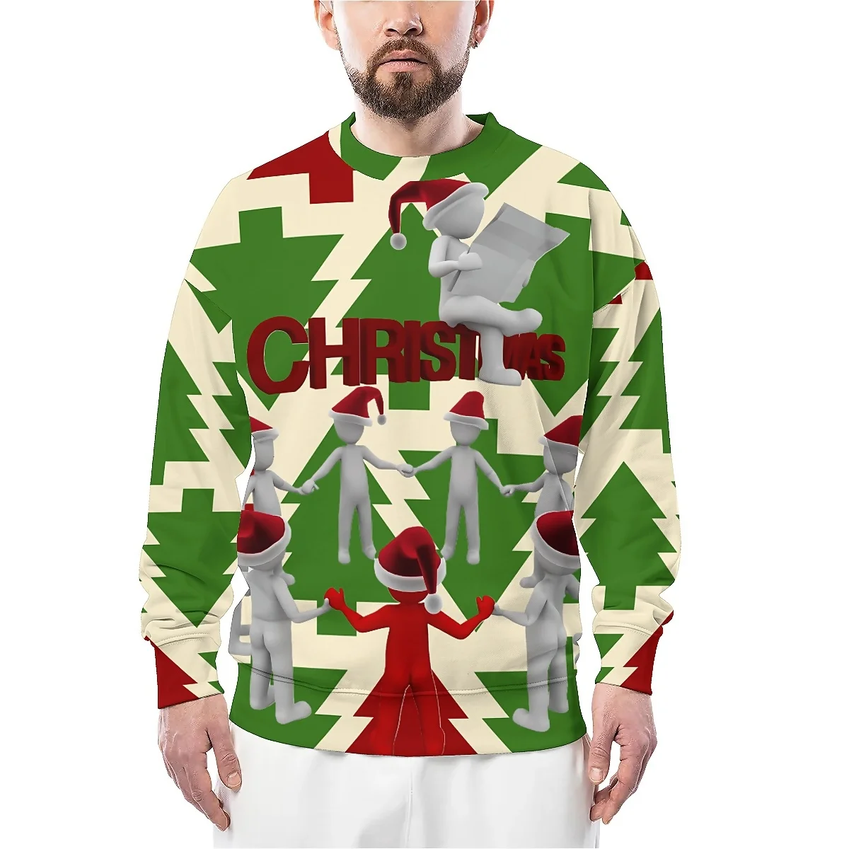 Рождественская Толстовка liaseo с 3D принтом в стиле ретро идеально подходит для