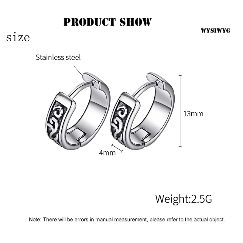 Woman Man stainless steel Ear studs Retro fashion Boy Earrings Girl simple and versatile Trend party Ear jewelry pendientes Hot images - 6