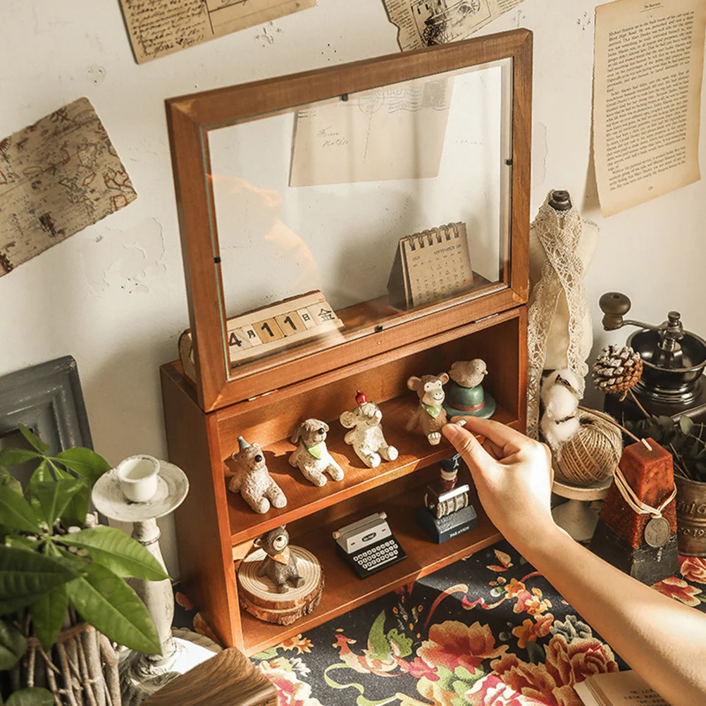 Демонстрационная коробка для хранения кружки деревянный шкаф органайзер теней