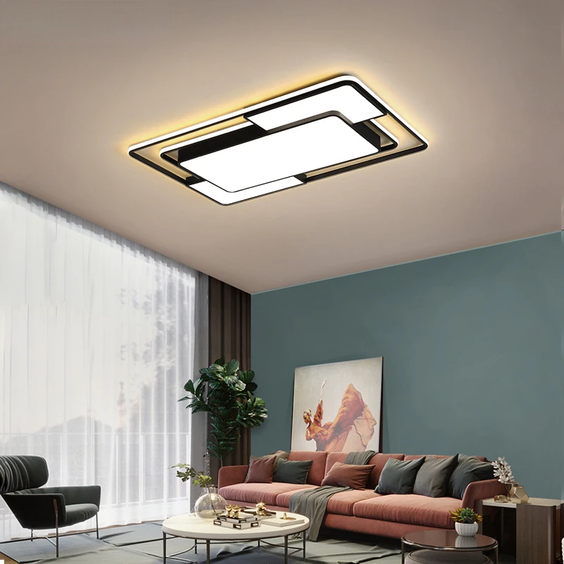 

Modern LED Ceiling Lights Fixtures Black Chandelier Lamps Home Lamp for Living Room Bedroom Dining Room 110v 220v