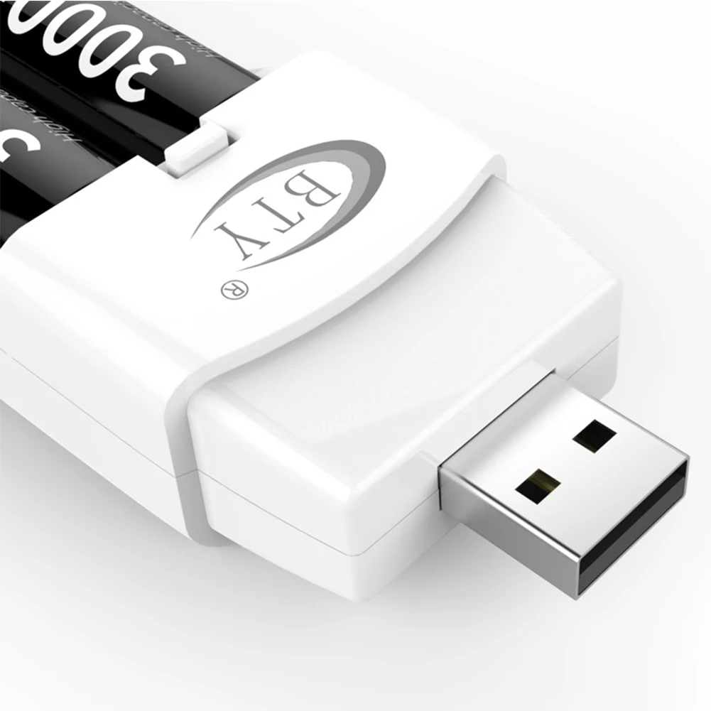 Зарядное устройство с 2 слотами USB для аккумуляторов AA/AAA 1 в универсальный