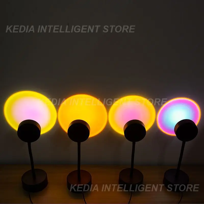 

Rgb Rainbow Neon Usb Projector Portable Night Light New Black Wall Atmosphere Light Mini Led Night Light Adjustable Lamp