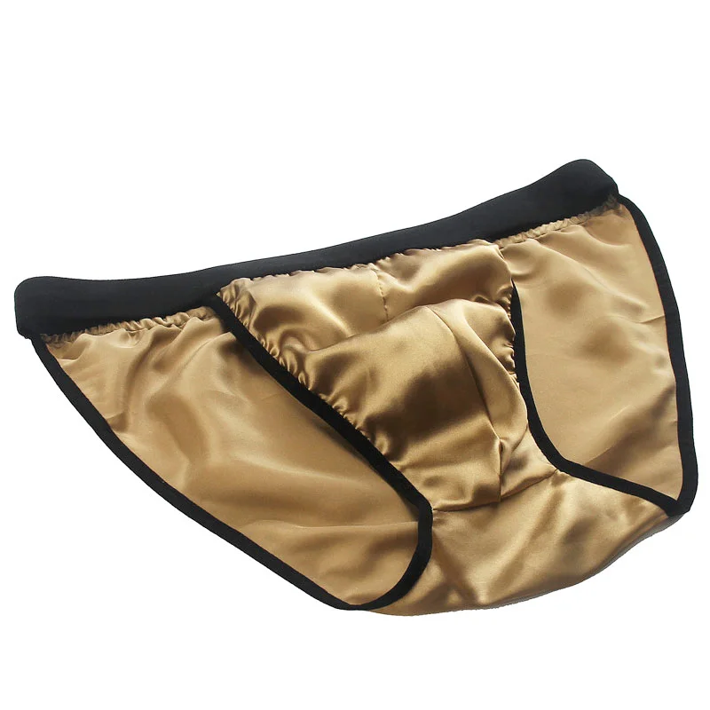 Glossy Men's Black Low Waist Thong Briefs Lingeries Plus Size Sexy See Through Party Club Underwear Panties