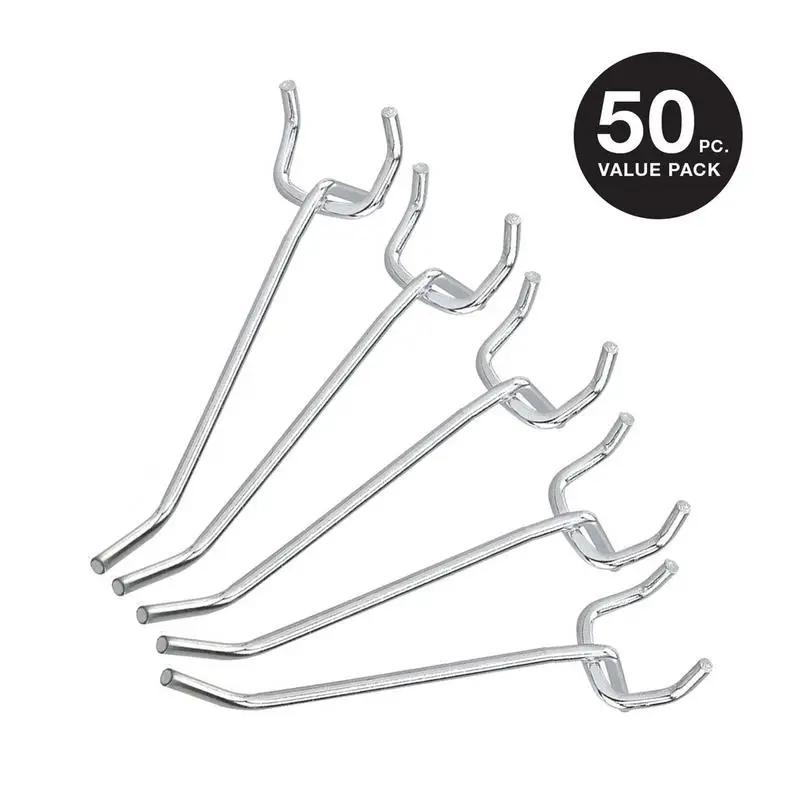 

Pegboard Hooks Universal Fit 50-Piece Value Pack