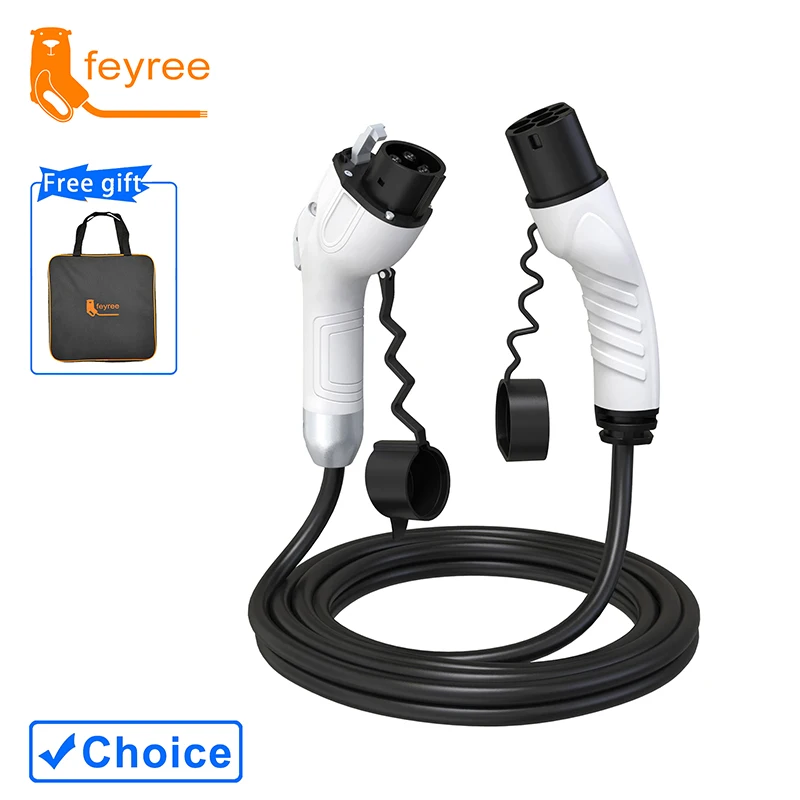 Автомобильный зарядный кабель для электромобиля J1772 тип 1-Тип 2 разъем питания