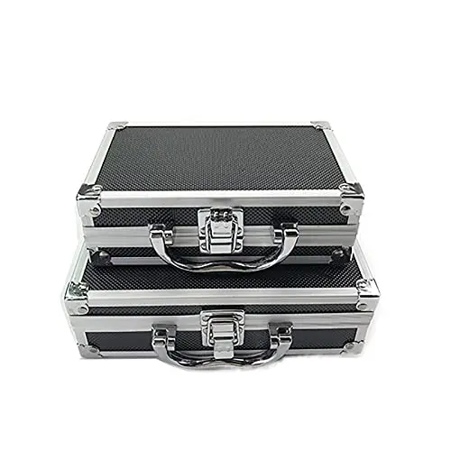 

Portable Toolbox Aluminum Alloy Jewelry Box Outdoor Camping Storage Box Storage Case Suitcase Impact Resistant Case With Sponge